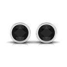 Vibrant Grown Labs-Lab Created Black Diamond Solitaire Stud Earrings