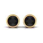 Vibrant Grown Labs-Lab Created Black Diamond Solitaire Stud Earrings