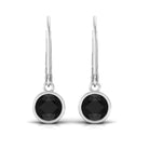 Vibrant Grown Labs-Lab Grown Black Diamond Solitaire Drop Earrings