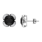 Vibrant Grown Labs-Lab Grown Black Diamond Statement Stud Earrings