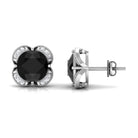 Vibrant Grown Labs-Lab Grown Black Diamond Statement Stud Earrings