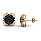 Vibrant Grown Labs-Lab Grown Black Diamond Statement Stud Earrings