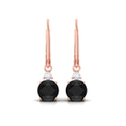 Vibrant Grown Labs-Lab Grown Black Diamond Lever Back Earrings