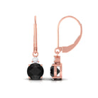 Vibrant Grown Labs-Lab Grown Black Diamond Lever Back Earrings