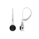 Vibrant Grown Labs-Lab Grown Black Diamond Lever Back Earrings