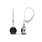 Vibrant Grown Labs-Lab Grown Black Diamond Lever Back Earrings