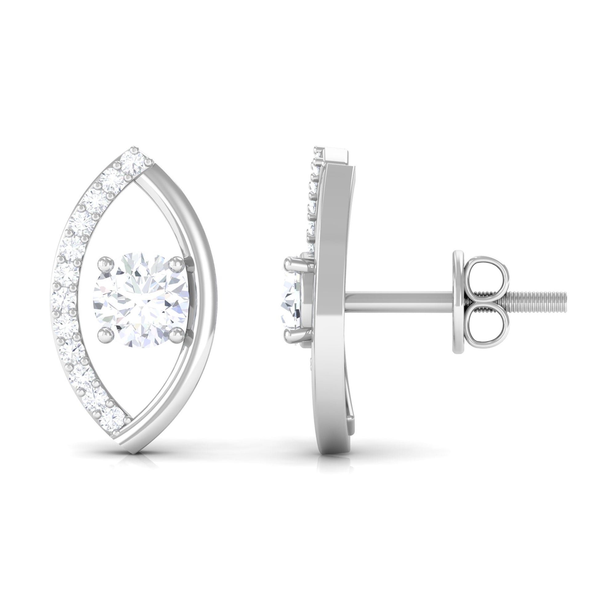 Minimal Lab Grown Diamond Stud Earrings Lab Grown Diamond - ( EF-VS ) - Color and Clarity - Vibrant Grown Labs