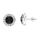 Vibrant Grown Labs-Minimal Lab Grown Black Diamond Stud Earrings