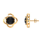 Vibrant Grown Labs-Solitaire Lab Grown Black Diamond Stud Earrings