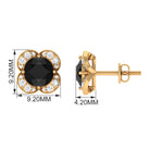 Vibrant Grown Labs-Lab Grown Black Diamond Statement Stud Earrings