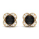 Vibrant Grown Labs-Lab Grown Black Diamond Statement Stud Earrings