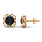 Vibrant Grown Labs-Lab Grown Black Diamond Statement Stud Earrings