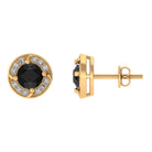 Vibrant Grown Labs-Minimal Lab Grown Black Diamond Stud Earrings