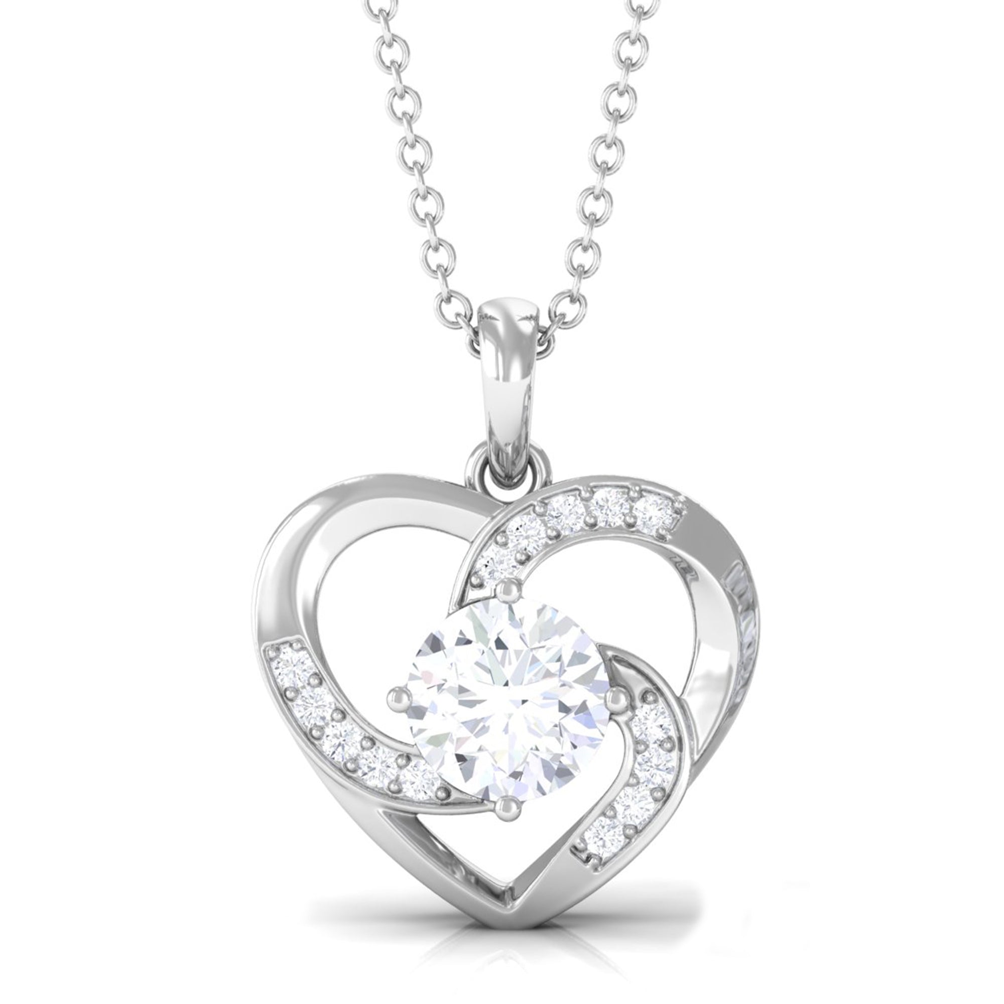 Vibrant Grown Labs-Minimal Lab Grown Diamond Heart Pendant Necklace