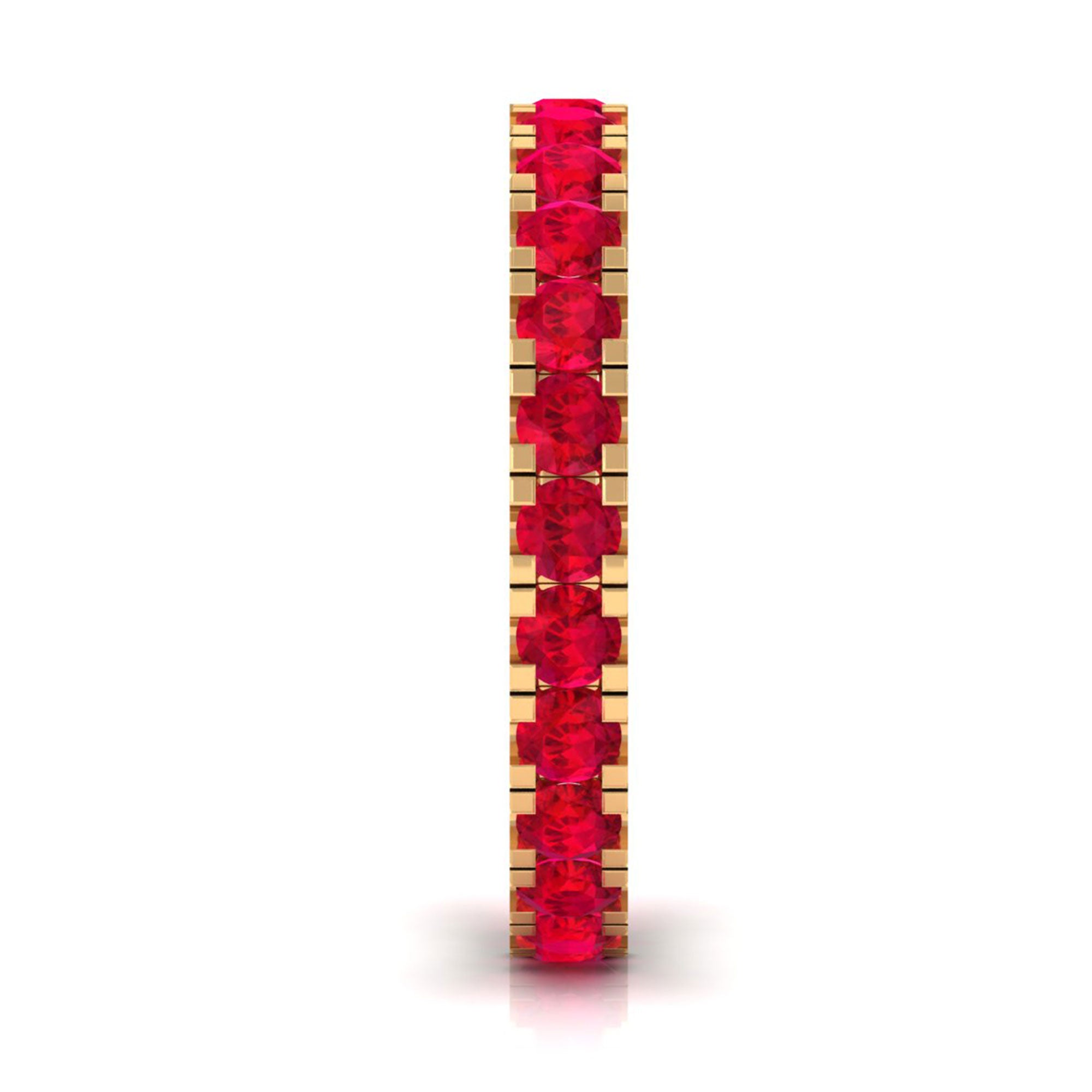 Vibrant Grown Labs-Minimal Lab Grown Ruby Eternity Ring