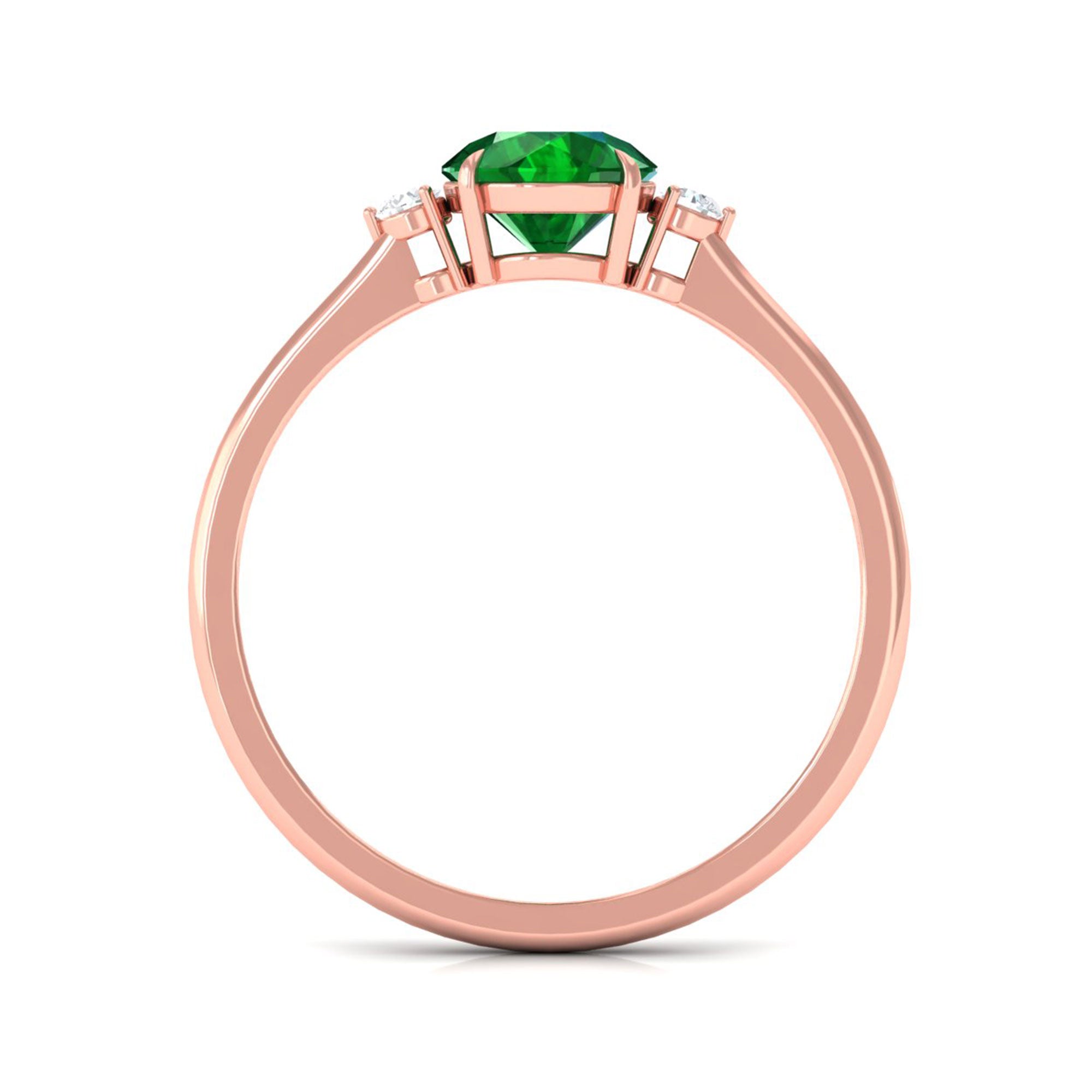 Vibrant Grown Labs-Lab Grown Emerald Minimal Promise Ring