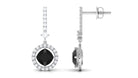 Designer Drop Earrings with Lab Created Black Diamond Lab Created Black Diamond - ( AAAA ) - Quality - Vibrant Grown Labs