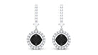 Designer Drop Earrings with Lab Created Black Diamond Lab Created Black Diamond - ( AAAA ) - Quality - Vibrant Grown Labs